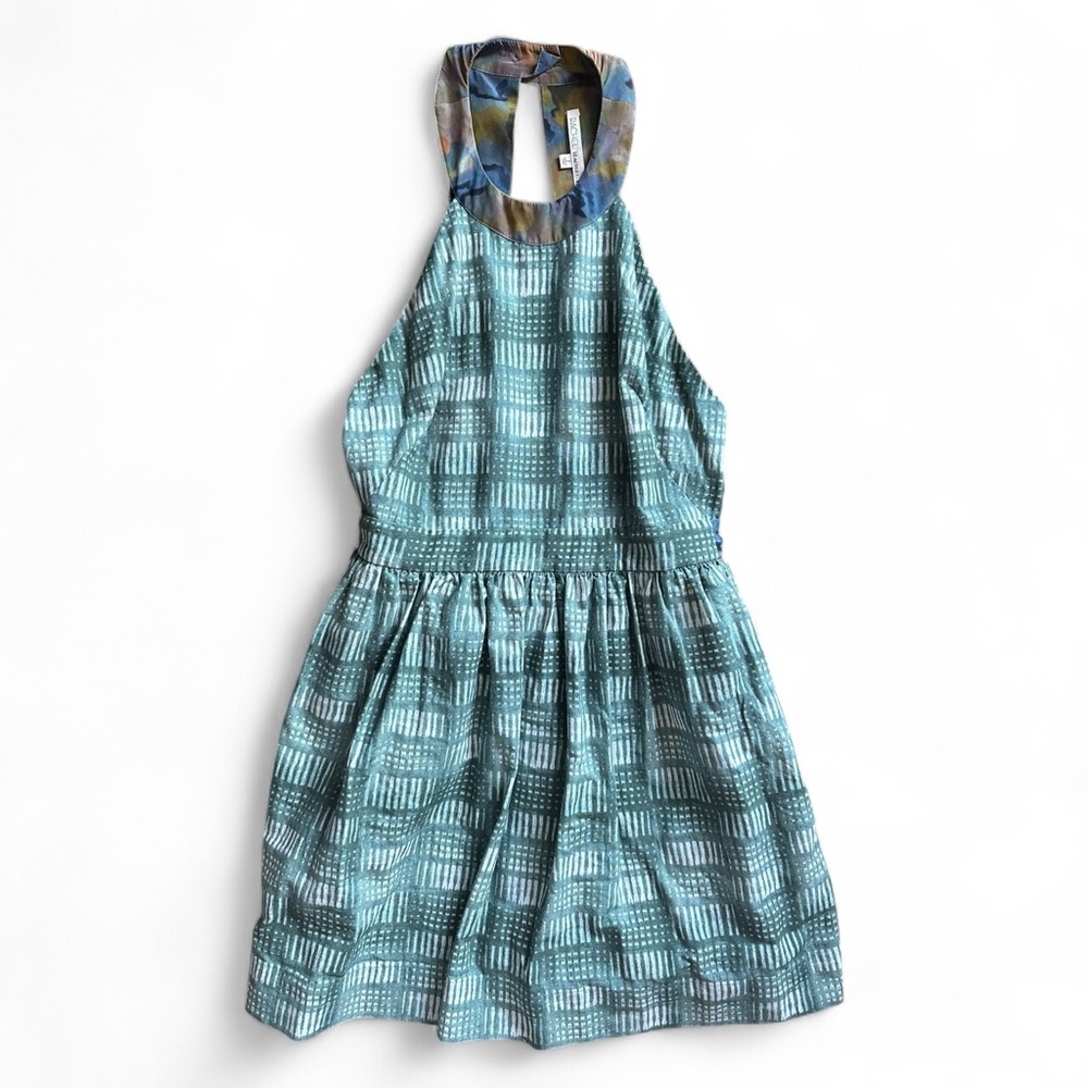 Rachel Roy Linen & Silk Halter Mini Dress Size 2 Coastal Chic Summer